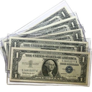 Lot of 5, 1957 A,B, Mixed Blue Seal, Silver Certificate Note,* Random*, VF-AU, rare