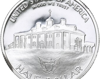 1982年 S ジョージ・ワシントン記念プルーフハーフドル 90% 銀貨 BU