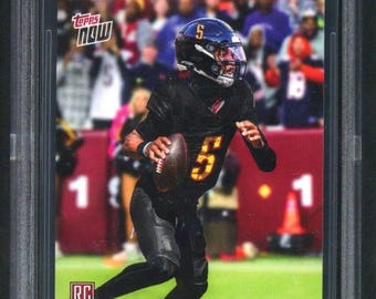 Tarjeta de novato de Jayden Daniels 2024 Topps Now #11, BGS 10, etiqueta negra impecable