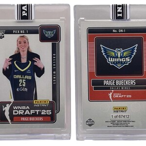 2025 Panini Instant WNBA #DN-1 Paige Bueckers Draft Night Rookie Card (RC)