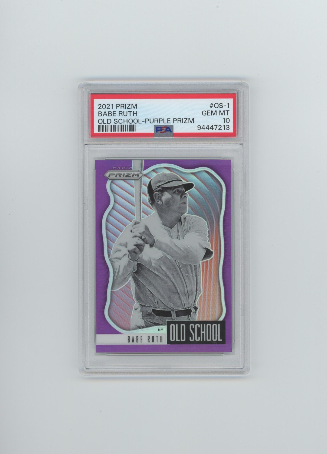 2021 Panini Prizm Old School Purple Prizm #OS-1 Babe Ruth Hof PSA