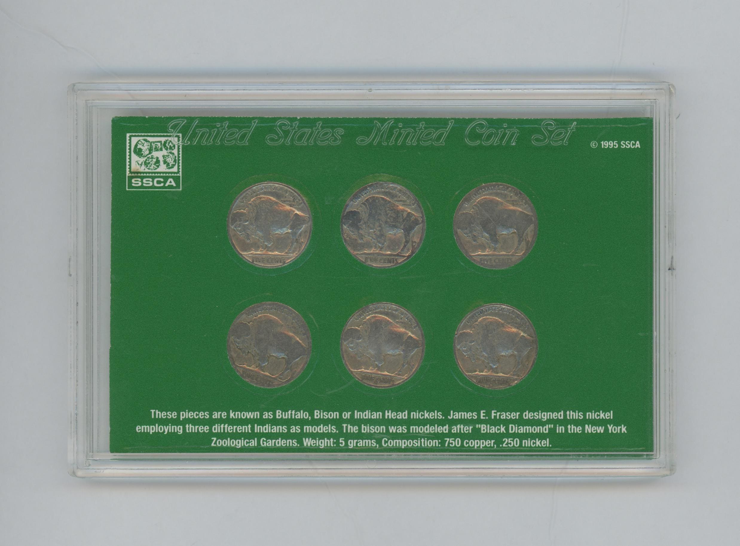 American Frontier Nickel Set Indian Head & BUFFALO COINS in