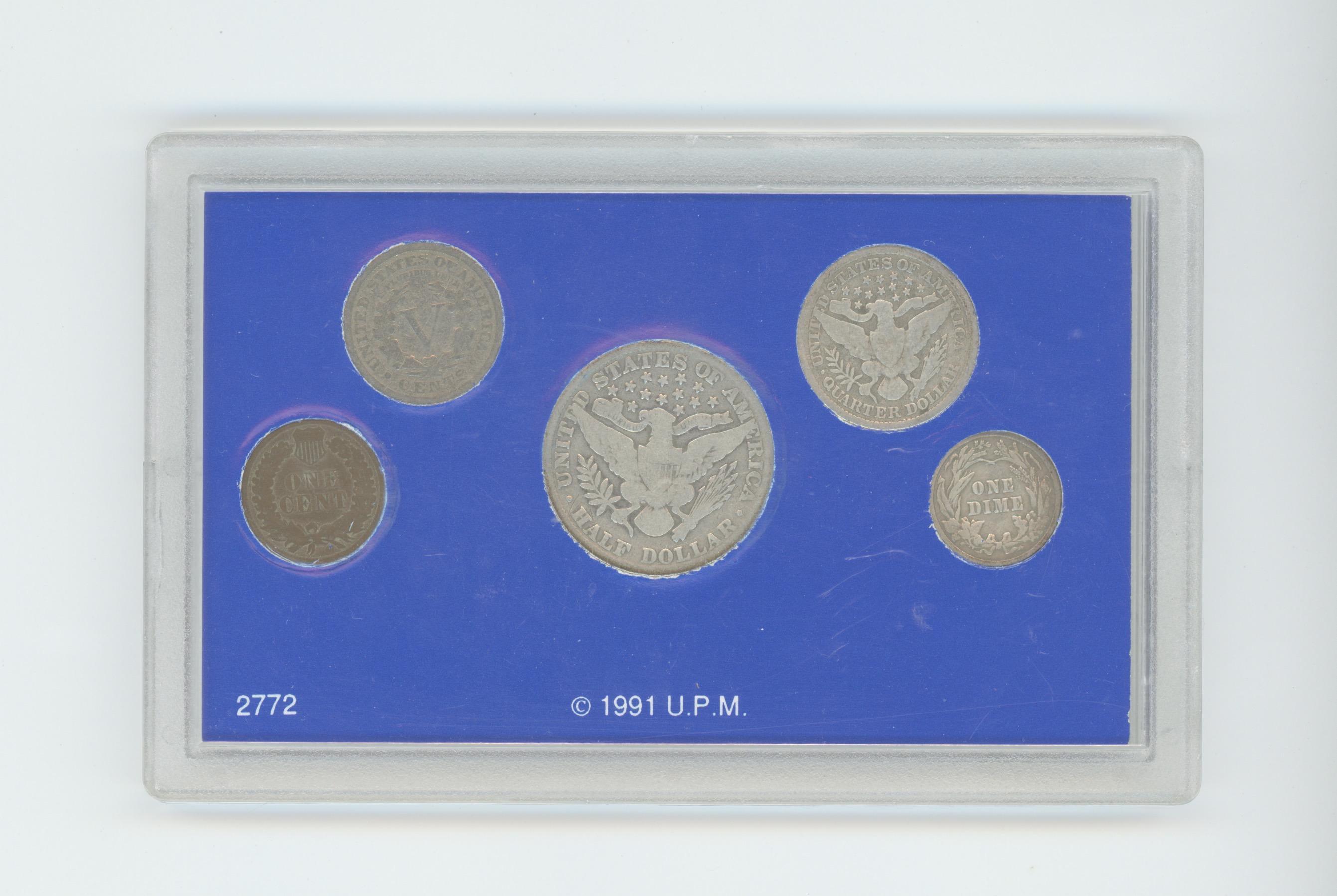 1895-1915 Americana Series Barber Coin Set Yesteryear Collection