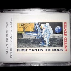 Issued 1969 US Apollo 11 -1st Man on the Moon. Unused 10c Airmail. MNH
