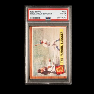 Original 1962 Topps Babe Ruth The Famous Slugger #138 Yankees PSA 4 VG-EX