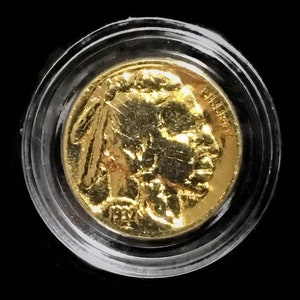 Buffalo Nickel, Pure 24K GOLD PLATED, Authentic ,Buffalo Indian Head Nickel