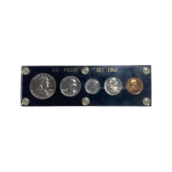 1960 Proof Set in White Capital Plastic Protective Holder