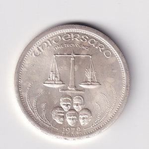 Vintage-1972 Univerisaro World Trade 1 Troy oz .999 Prata Fina Redondo-Raro