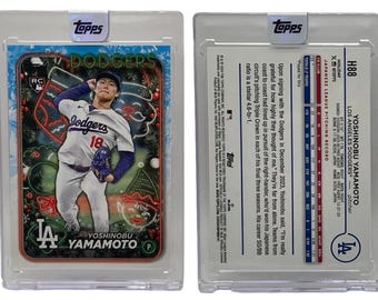 2024 Topps Holiday Yoshinobu Yamamoto #H88 LA Dodgers Rookie Card (RC)