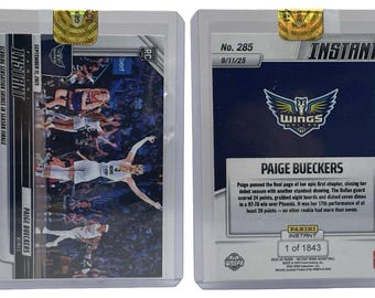 2025 Panini Instant WNBA #285 Paige Bueckers Dallas Wings Rookie Card (RC)