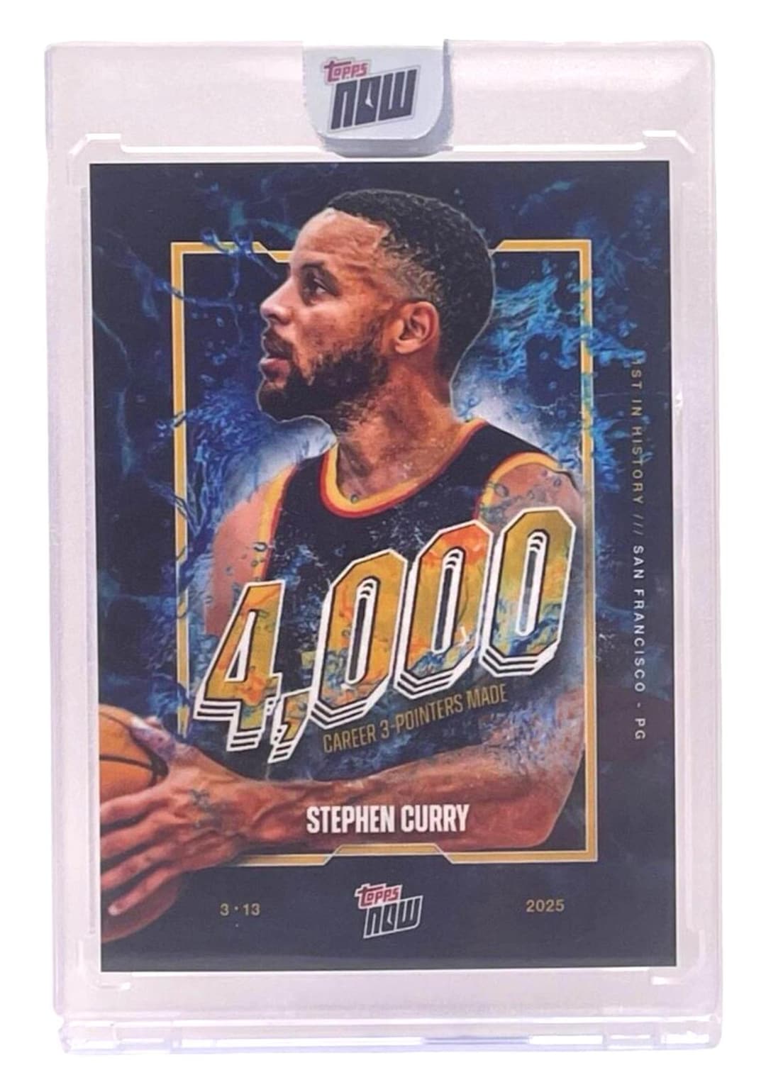 2024-25 Topps Now #13 ステフィン・カリー 1位選手 4000本の3ポイント