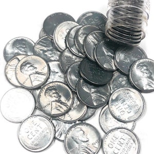 Roll of 50,1943-P, WWII, Emergency Issue ,Steel Lincoln Cent, Uncirculated, grade &quot;A+,&quot; condition BU