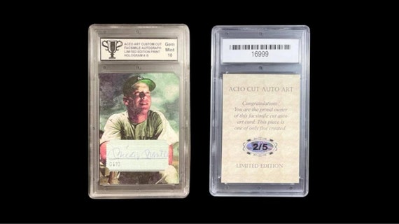 Mickey Mantle ACEO Art Custom Cut Facsimile Autograph Limited Edition Print Hologram #2/5 Gem Mint 10 - Etsy Canada Mickey Mantle ACEO Art Custom Cut Facsimile Autograph Limited Edition Print Hologram #2/5 Gem Mint 10 - Etsy Canada