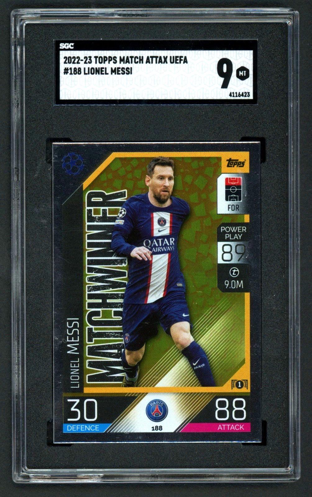 2022-23 Topps Match Attax #188 リオネル・メッシ SGC 9 ミント