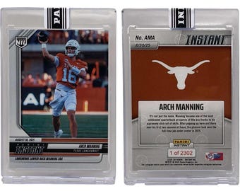 2025 Panini Instant NIL College Football Arch Manning #2 Pre-Rookie Karte (PRC)