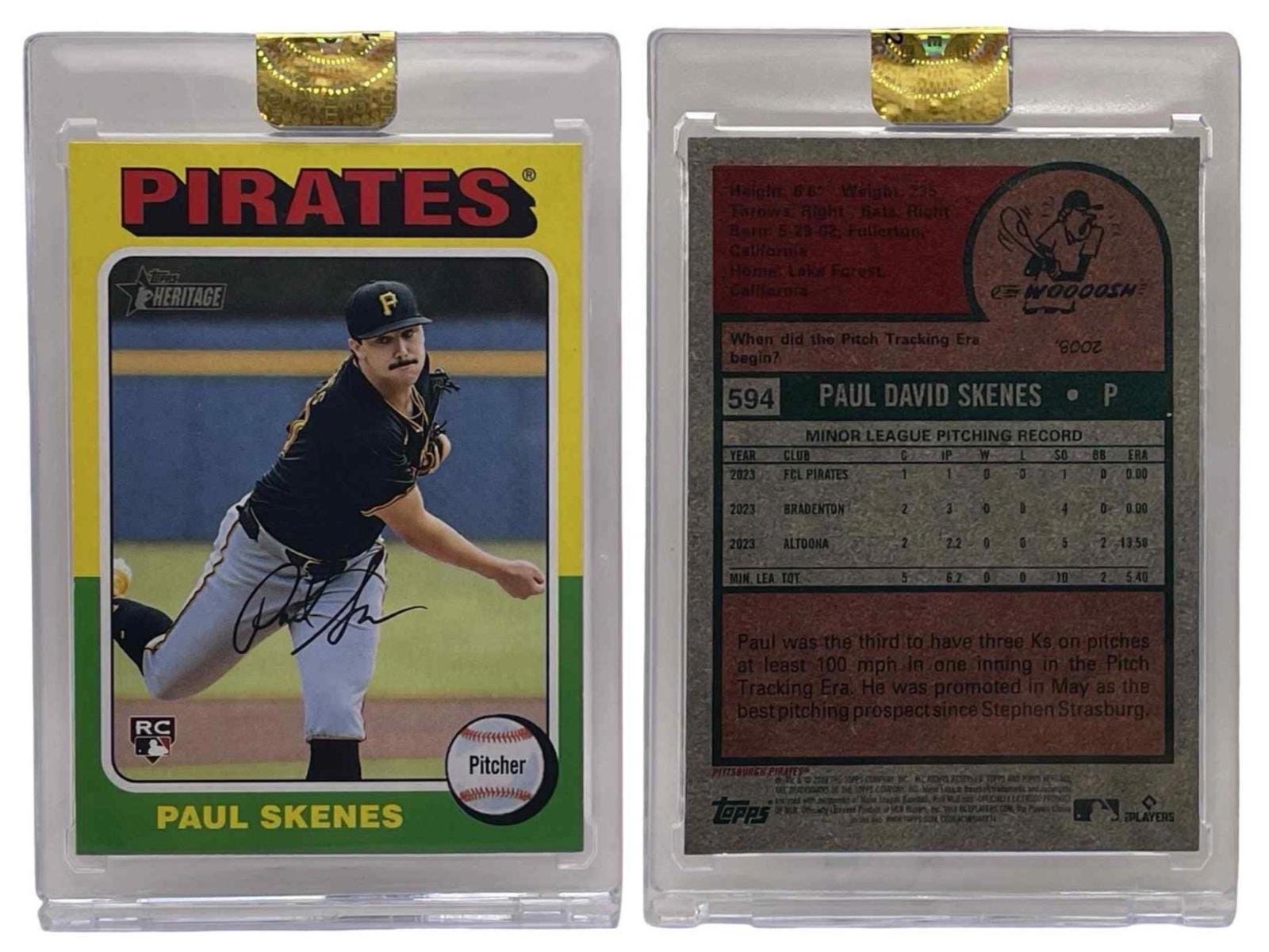 Buy 2024 Topps Heritage High Number Pual Skenes #594 Pirates 