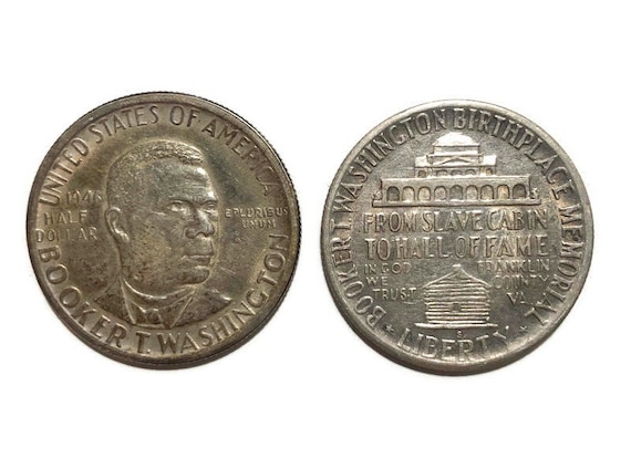 1- 1946-S ブッカー・T・ワシントン記念銀貨ハーフドル（米国造幣局