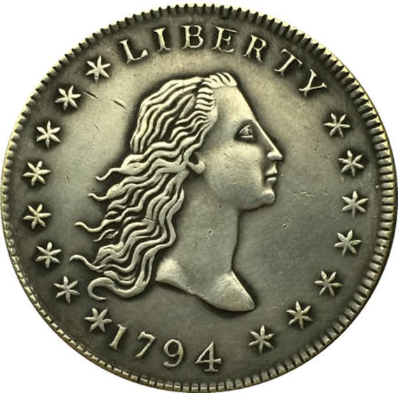 Replica 1794 Flowing Hair First Silver Dollar Coin Antique - Etsy