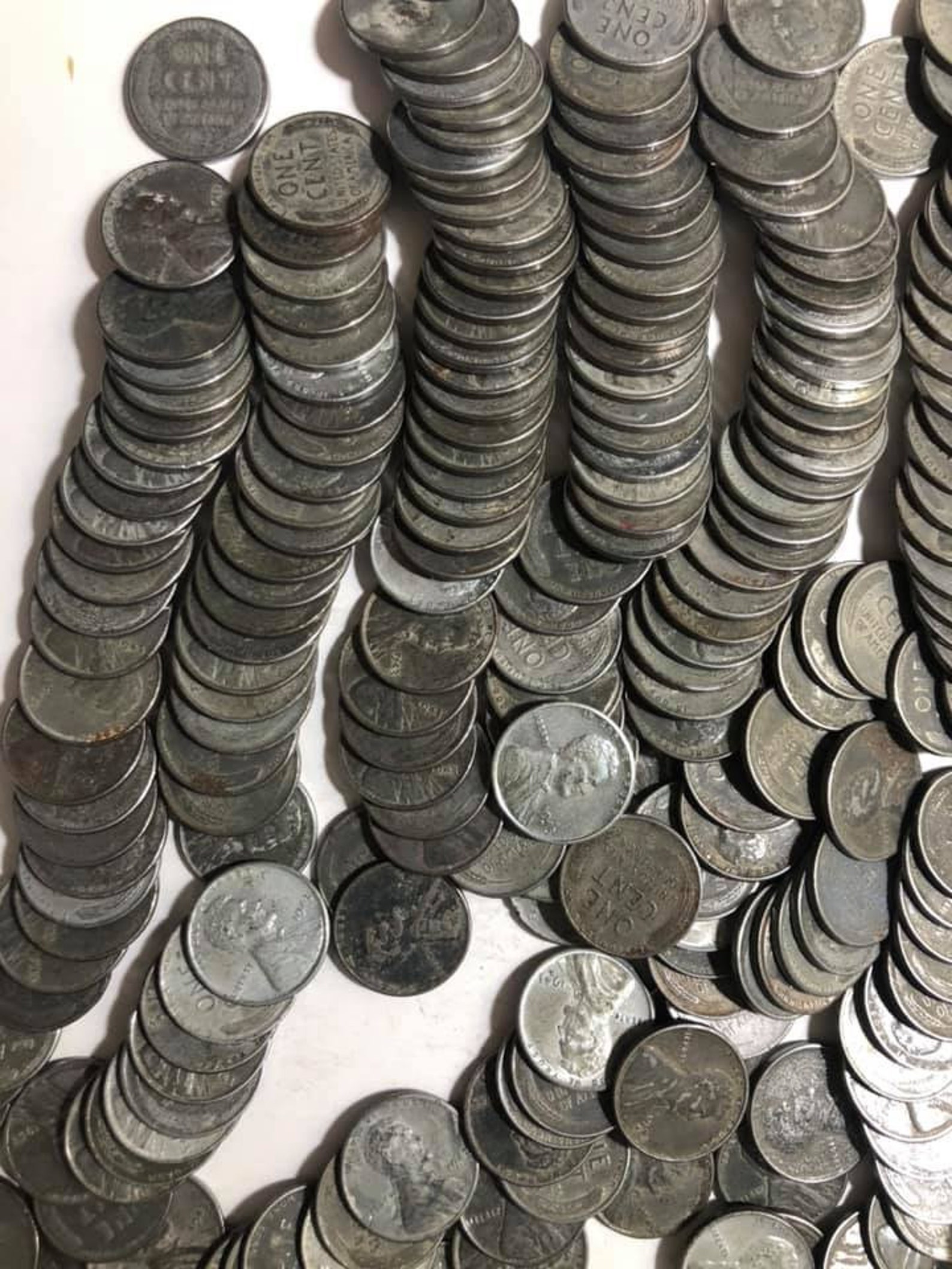 1943 PDS Steel Penny roll 50 Fifty Steel Cent Lincoln Etsy