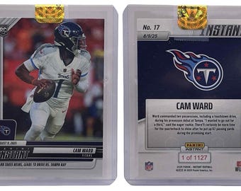 2025 Panini Instant NFL #17 Cam Ward RC Preseason Debut Titans Rookie Card (RC)