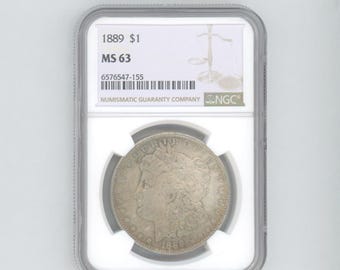 1889年モルガン・ダラー NGC MS-64; 美しいオリジナル - Etsy 日本