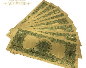 UNITED STATES EDUCATIONAL $1 "1896" 24K GOLD FOIL POLYCARBONATE NOVELTY NOTE! 