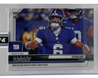 2025-26 Panini Instant NFL #33 Jaxson Dart New York Giants Rookie Card (RC)