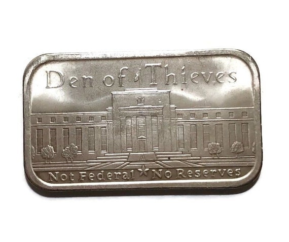 Silver Shield 1 Oz. Den OF Thieves Silver BAR .999 Pure AG 