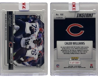 Carta da principiante Panini Instant #166 Caleb Williams /1361 Bears 2024 (RC)