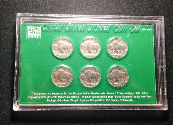 American Frontier Nickel Set Indian Head & BUFFALO COINS in