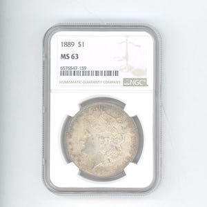 1889 Morgan-zilverdollar - NGC MS63 - Zeldzaam