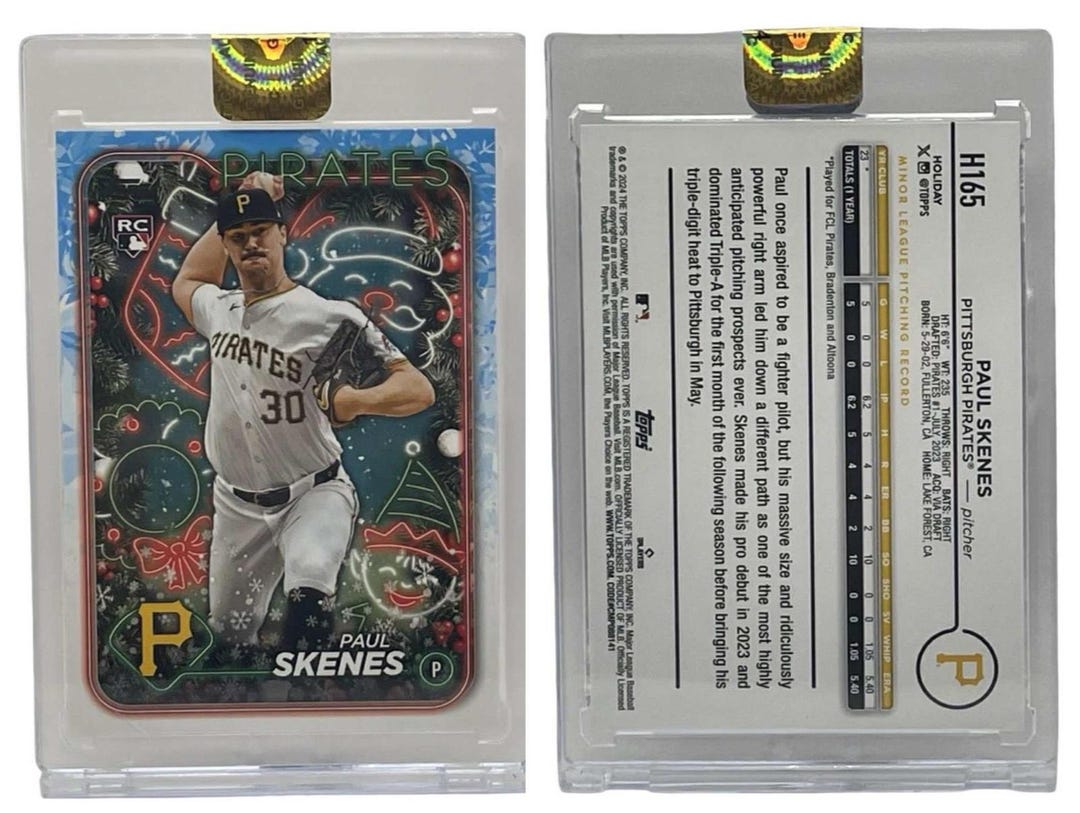 2024 Topps Holiday - Paul Skenes #H165 Holiday Tree Rookie Card
