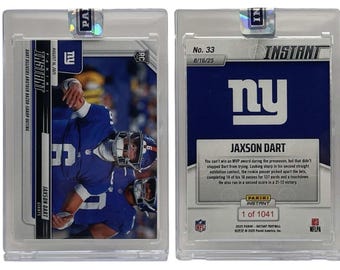 2025-26 Panini Instant NFL #33 Jaxson Dart New York Giants Rookie Card (RC)