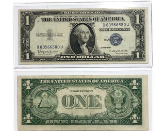 1935-G 、H- 1 ドル ブルー シール - 銀貨証明書 米国造幣局 モットー