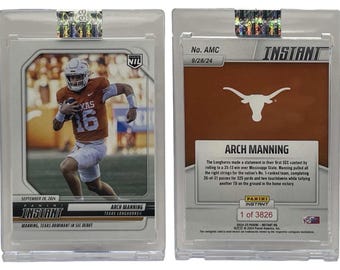 2024 Panini Instant NIL College #AMC Texas Longhorns Arch Manning Exklusive Karte