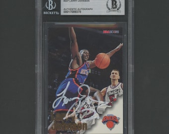1996-97 HOOPS Larry Johnson #227 Beckett Certified Authenticated