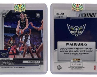 2025 Panini Instant WNBA #226 Paige Bueckers Dallas Wings Rookie Card (RC)