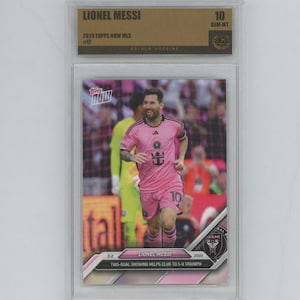 Lionel Messi 2024 Topps Now MLS #12 Two-Goal Showing Inter Miami GEM MINT 10