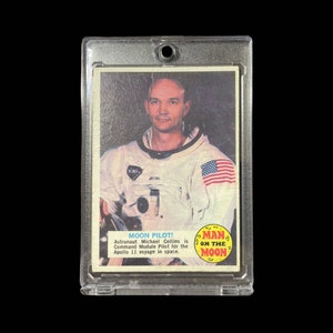 Tarjeta original de Topps de 1969 "El hombre en la Luna", n.° 53, piloto lunar, astronauta, Michael Collins