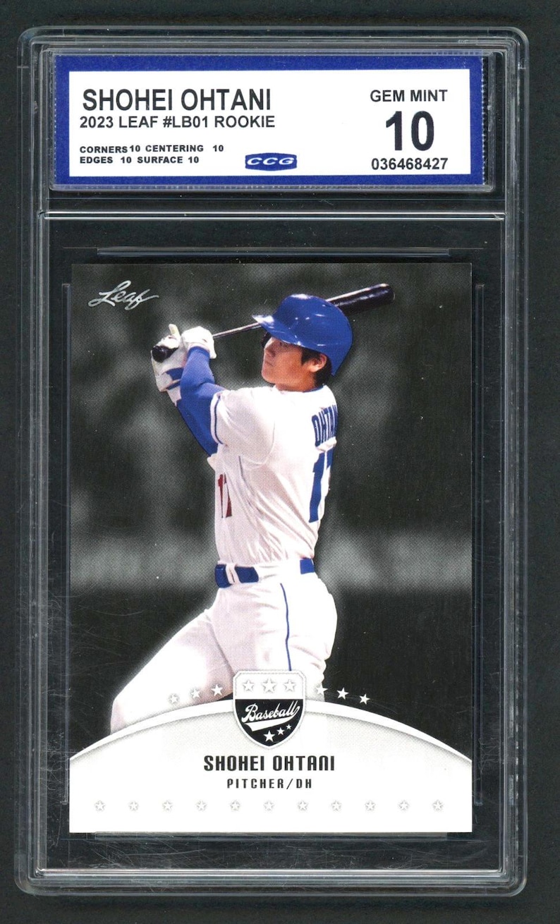 2023 Blatt Baseball Karte #fund-01 Shonei Ohtani Dodgers Graded CCG 10 Gem Mint Bild 1