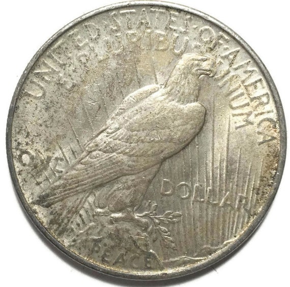 本物-1922-P ピースダラー スーパーブシルバーコイン、ハイグレード