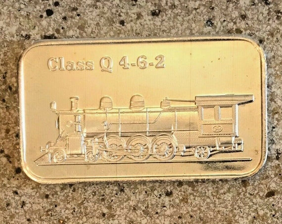1 Troy Oz .999 Fine Silver Bar Locomotive 
