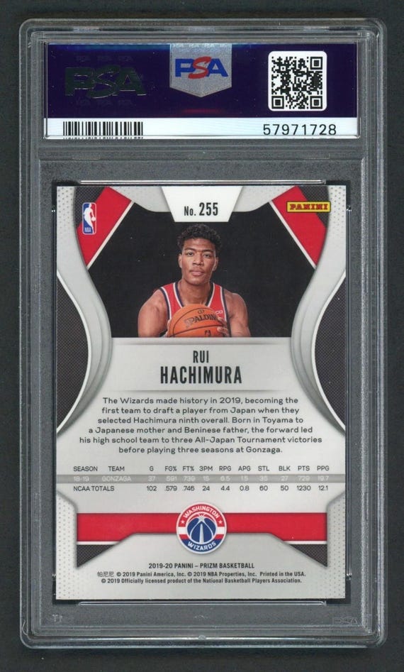 2019-20 パニーニ プリズム #255 八村塁 ルーキーカード (RC) PSA 10