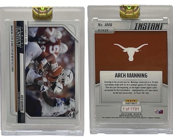 2024 Panini Instant NIL College #AMB Texas Longhorns Arch Manning Exklusive Karte