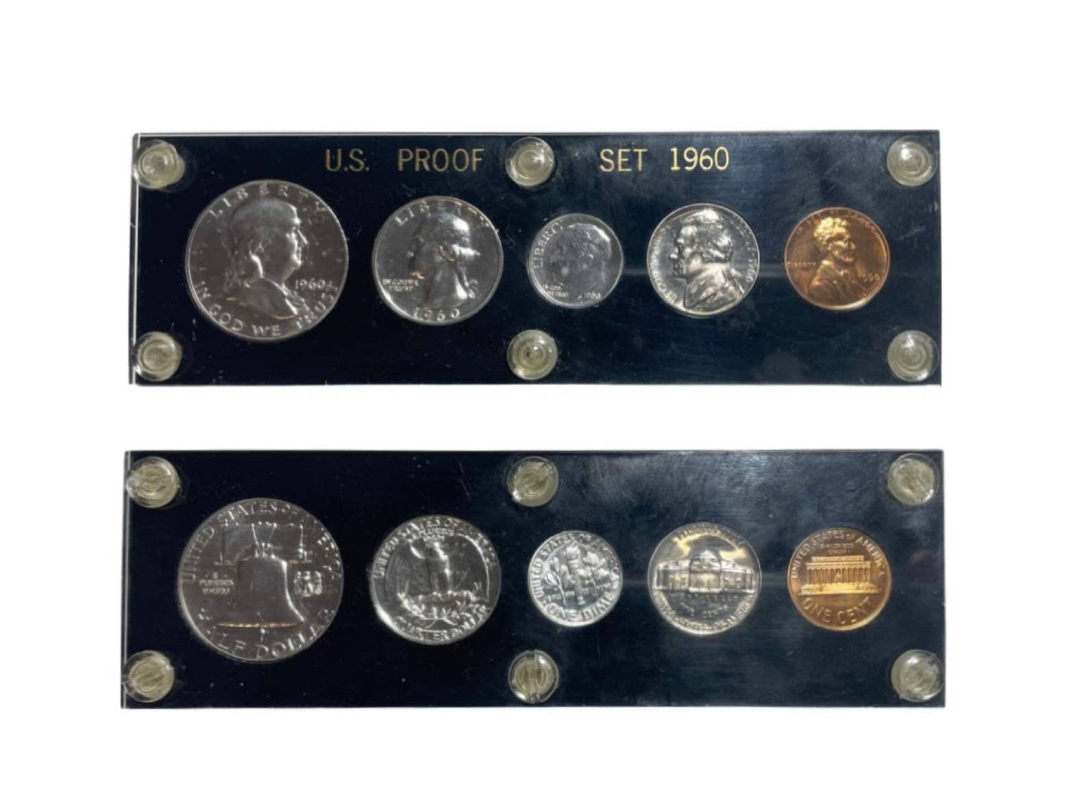 U.S. PROOF SET 記念硬貨セット 1960 Proof Set in White Capital Plastic Protective Holder
