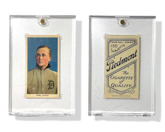 ty cobb piedmont tobacco card 1909 T206 Ty Cobb BLUE Portrait White Border (piedmont Back) Replica GEM  MINT
