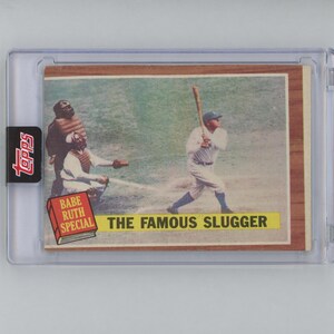 Seltene Original 1962 Topps # 138 Babe Ruth -The Famous Slugger -Authentisch