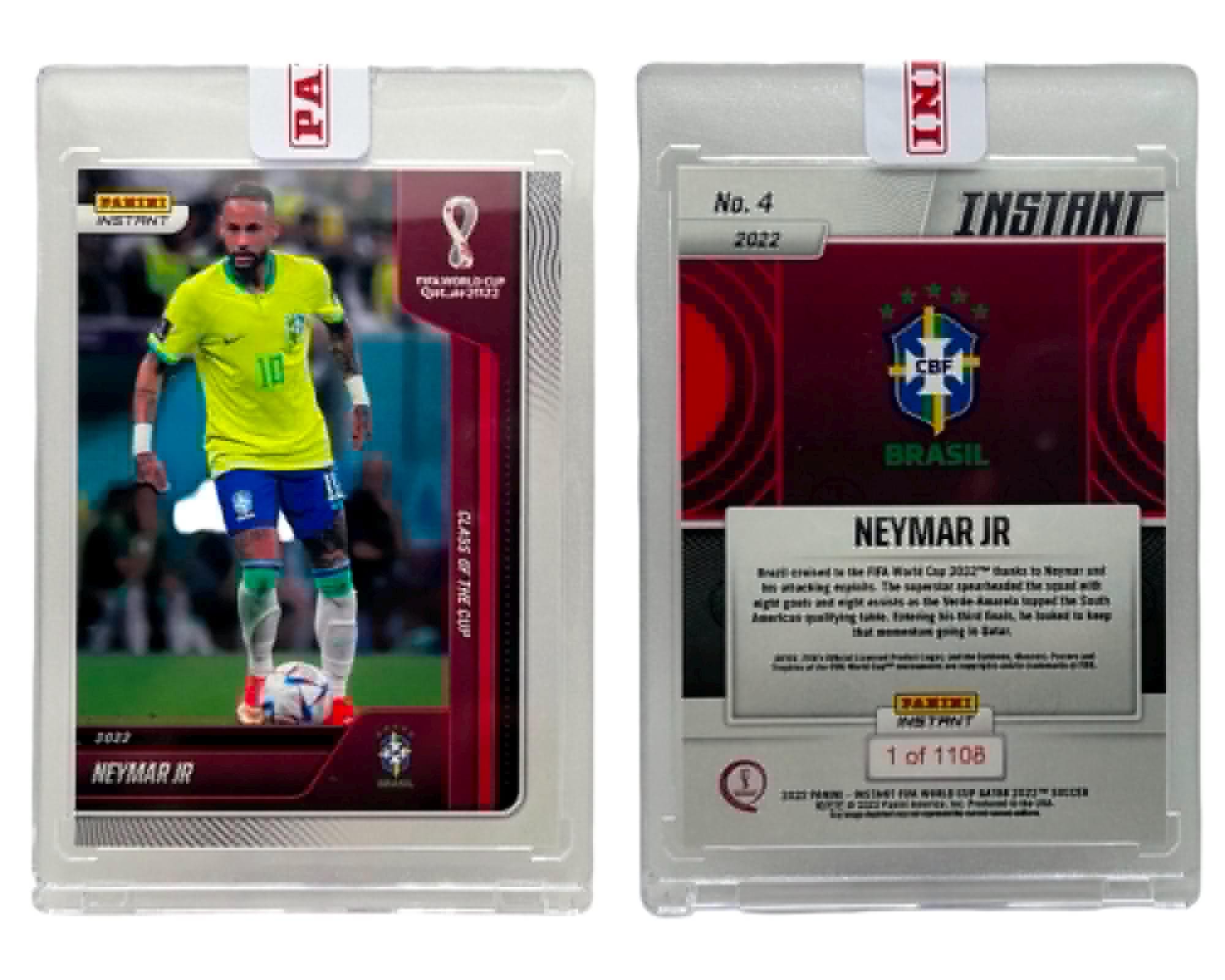 Neymar JR #4 -2022 Panini Instant FIFA Qatar W/C /1108 Brazil 