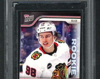 Connor Bedard 2023-24 Topps Now Stickers Rookie Karte #52 Graded Gem Mint 10
