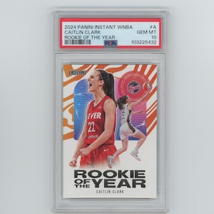 2024 Panini Instant #CCROY-A Caitlin Clark RC Rookie of the Year PSA 10 Gem Mint